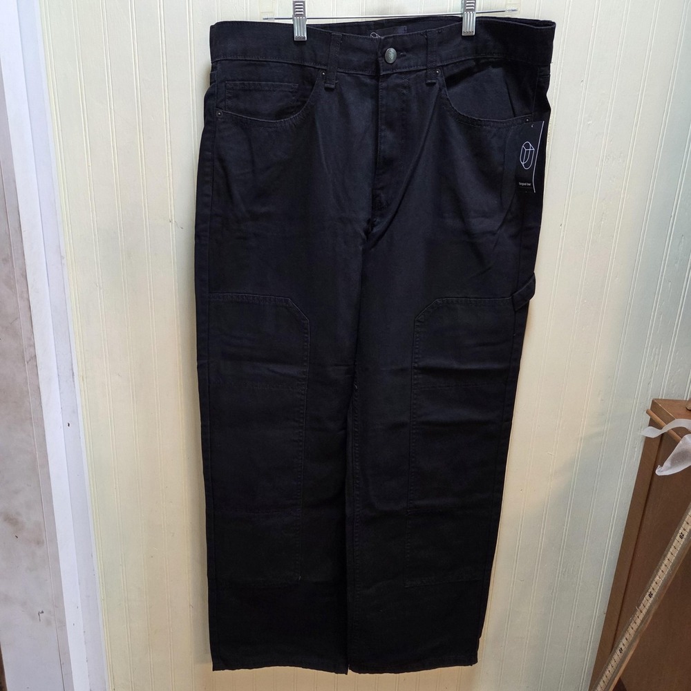 Original Use Pants Mens 36x30 Black Relaxed Carpenter‎ Canvas Workwear Pockets